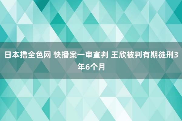 日本撸全色网 快播案一审宣判 王欣被判有期徒刑3年6个月