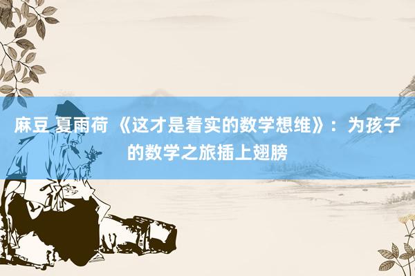 麻豆 夏雨荷 《这才是着实的数学想维》：为孩子的数学之旅插上翅膀